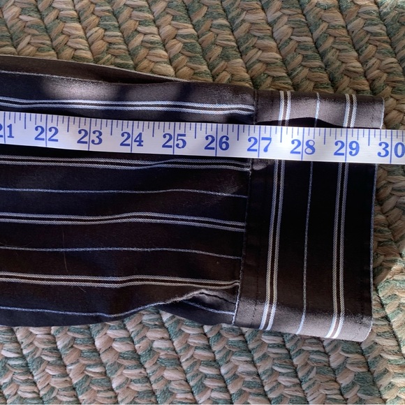Vintage Ash Creek Black & White Striped Western Shirt Size Medium - Picture 6 of 7